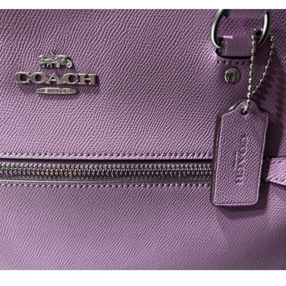 Brand New Coach Leather Gallery Tote / Shoulder Bag in Violet Orchid - Picture 5 of 8